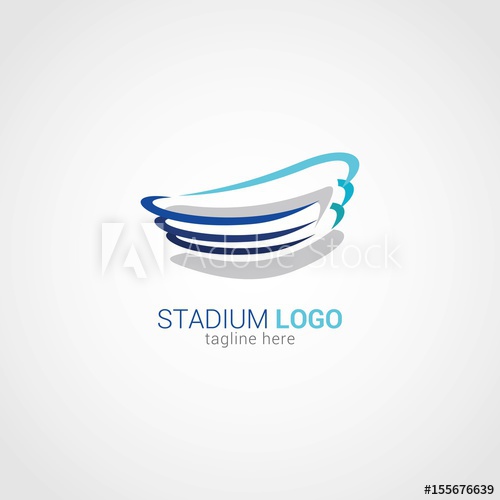 500x500 Stadium Logo Design Template Vector Illustration