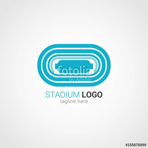 500x500 Stadium Logo Design Template Vector Illustration Stock Image