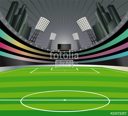 500x455 Soccer Backgriund With Stadium Vector Illustration Stock Image