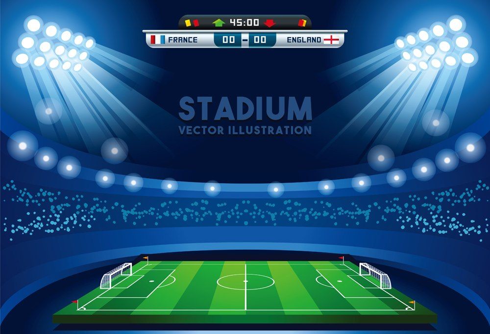 1000x682 Stadium Vector Illustration Art Photo Backgrounds Thin Vinyl Cloth