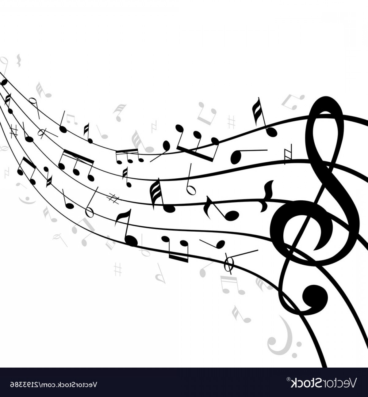 1200x1296 Music Notes On A Stave Or Staff Vector Soidergi