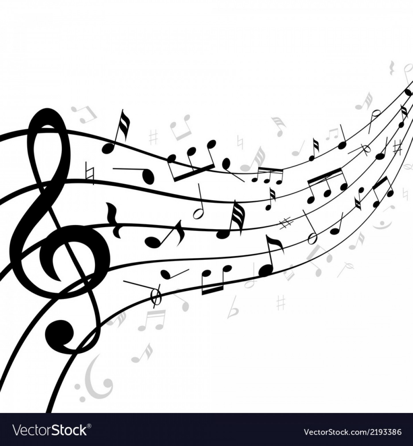 1440x1555 Music Notes On A Stave Or Staff Vector Hoodamathrun