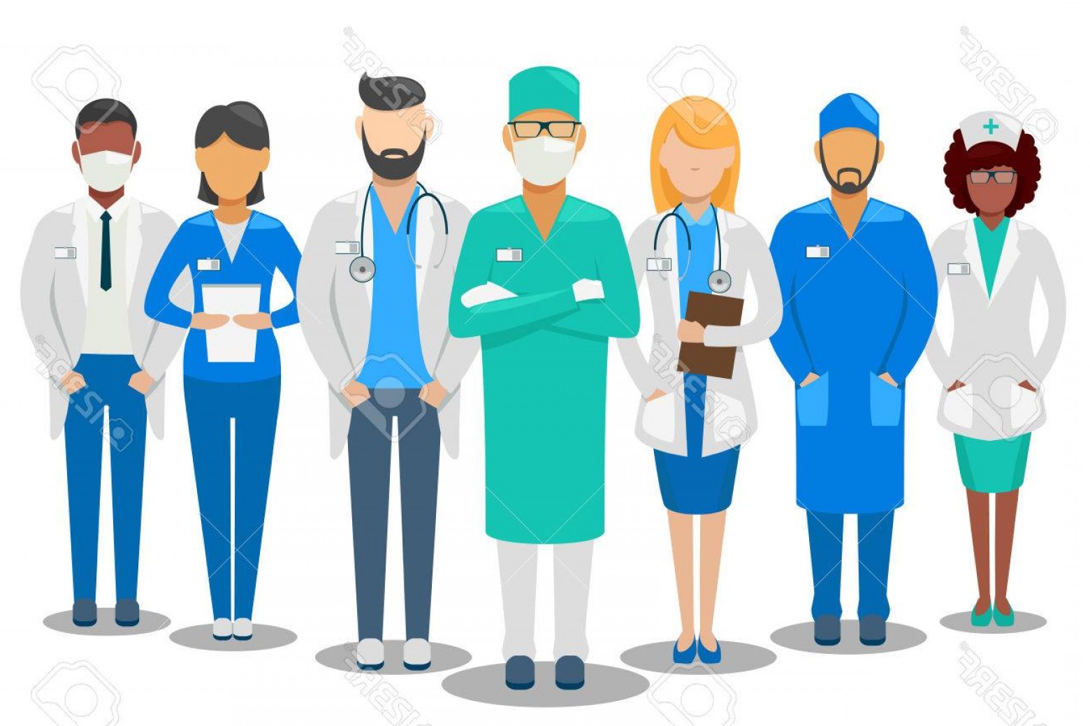 1560x1039 Photostock Vector Medical Good Team Hospital Staff Doctors