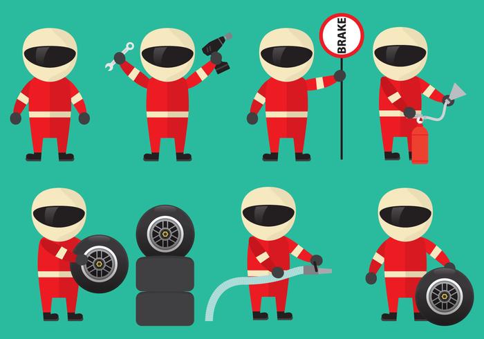 700x490 Pit Stop Staff Vectors