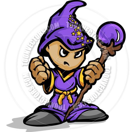 460x460 Tough Guy Cartoon Wizard With Magic Staff Vector Graphic Wizards