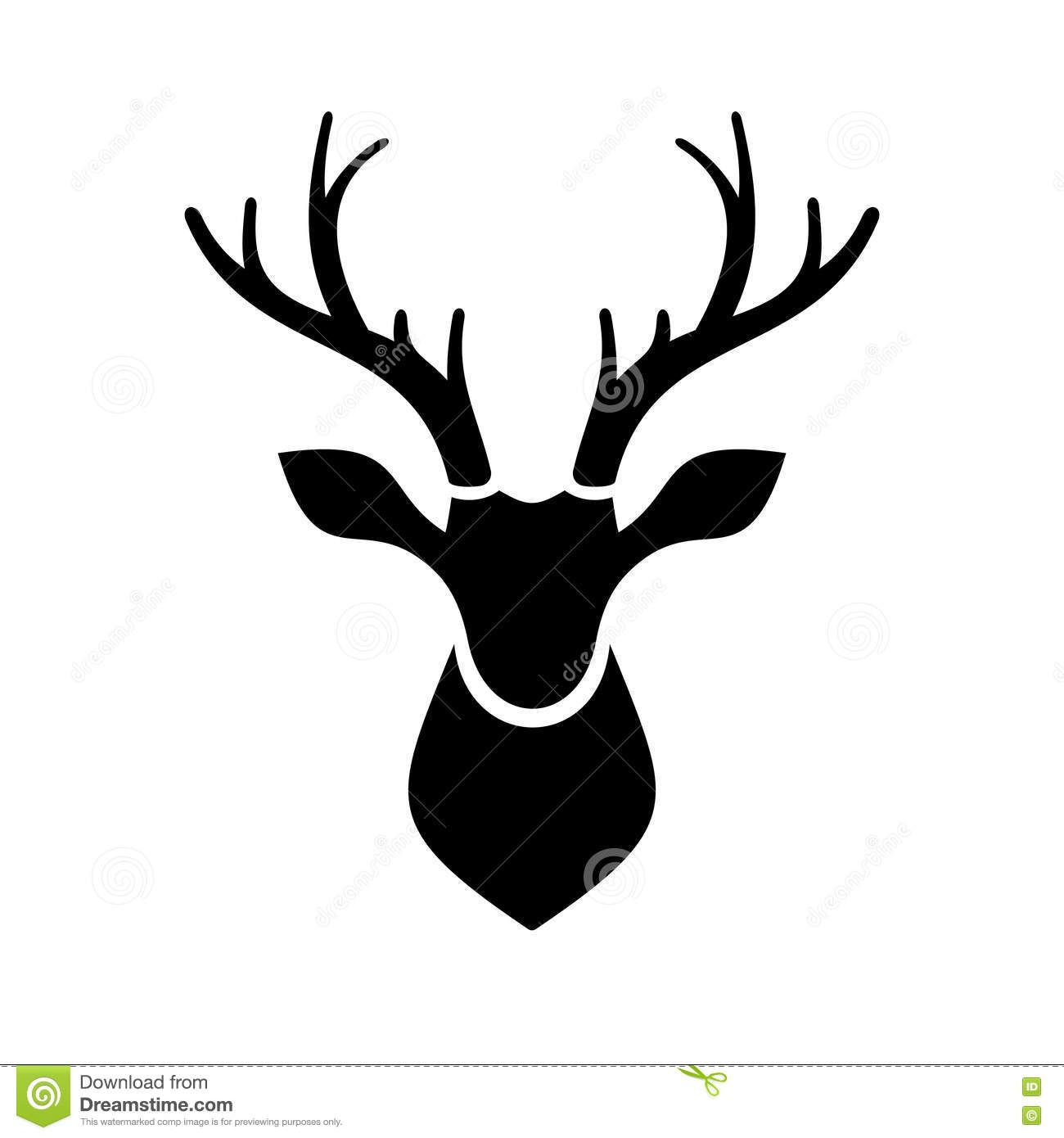 1300x1390 Deer Head Icon Vector Logo