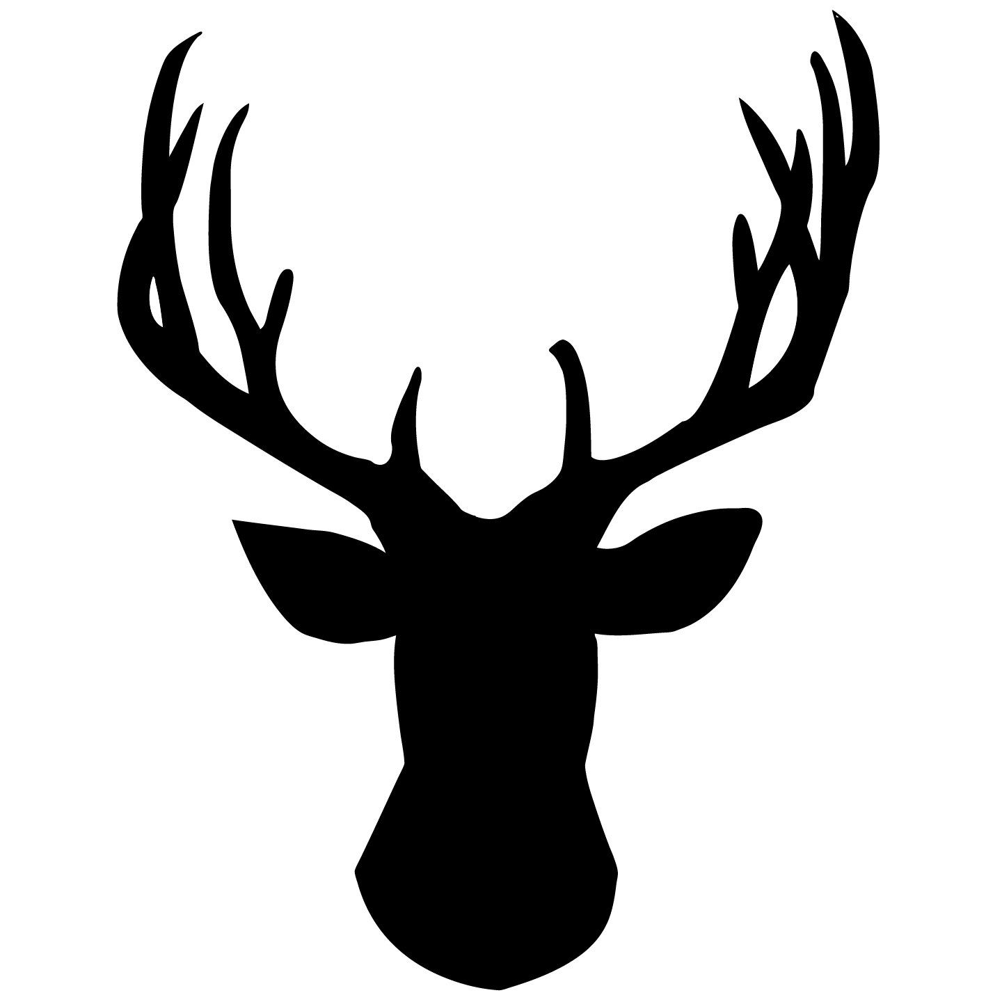 1440x1440 Deer Head Silhouette Vector