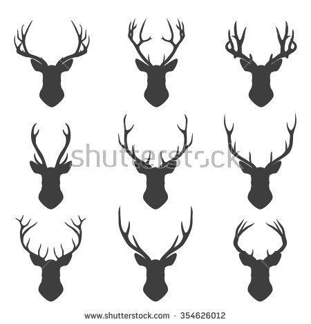 Set Of Deer Set Of Deer Silhouettes Vector Illustration 450x470 Set Of Deer Set Of Deer Silhouettes Vector Illustration