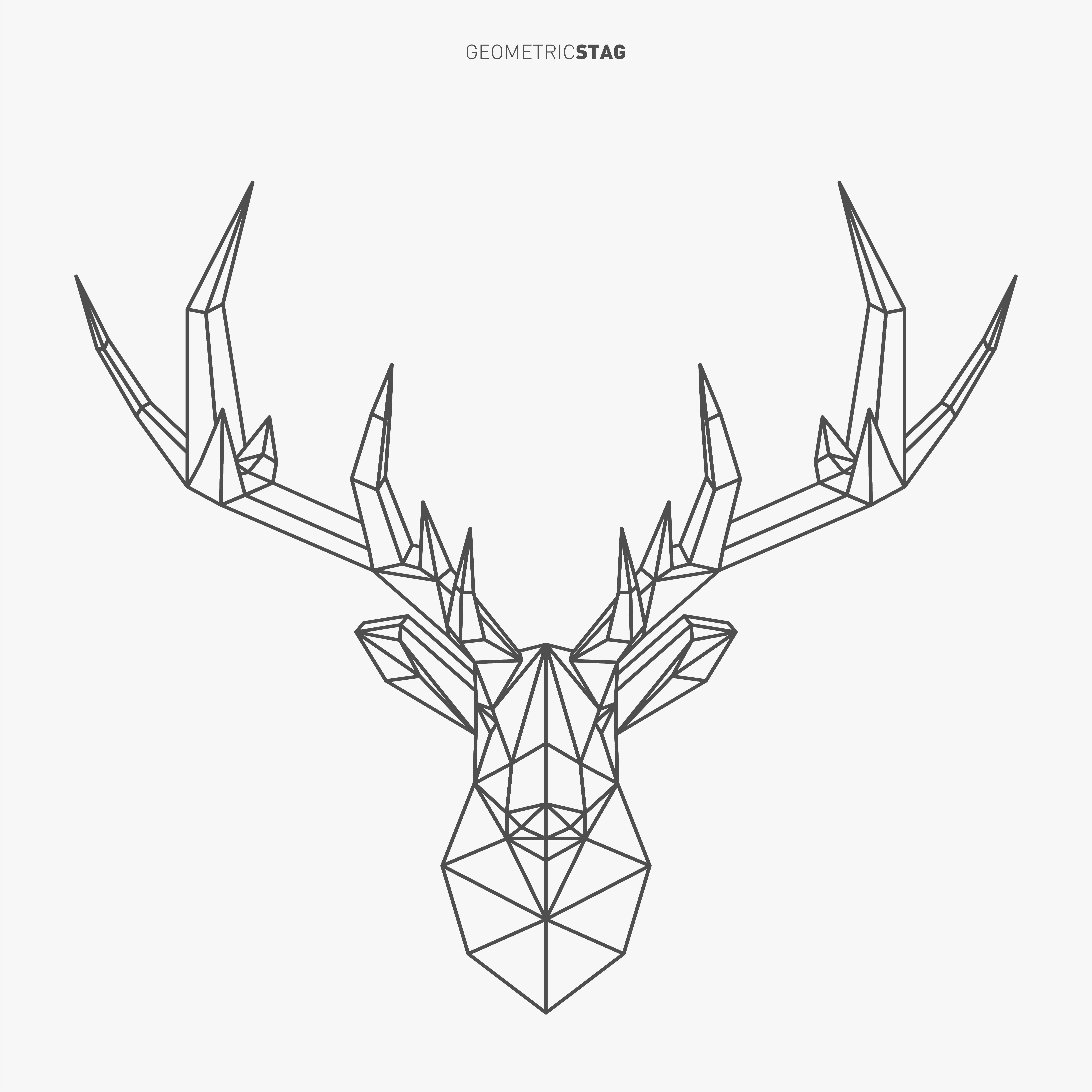 Geometric Deer Free Vector Art 6553x6552 Geometric Deer Free Vector Art