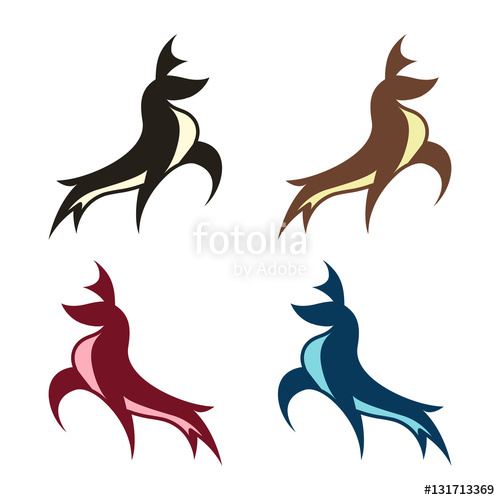 Abstract Deer Buck Stag Vector Logo Illustration Stock Image 500x500 Abstract Deer Buck Stag Vector Logo Illustration Stock Image