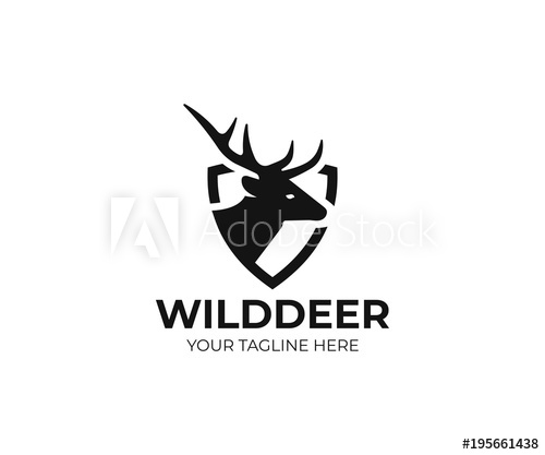 Deer And Shield Logo Template Stag Vector Design Elk Logotype 500x417 Deer And Shield Logo Template Stag Vector Design Elk Logotype