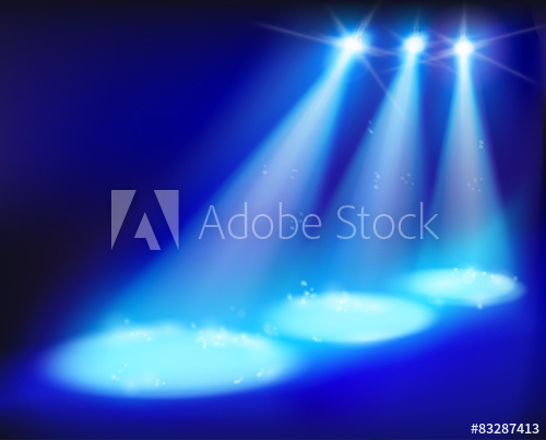 500x403 Stage Lights Vector Illustration