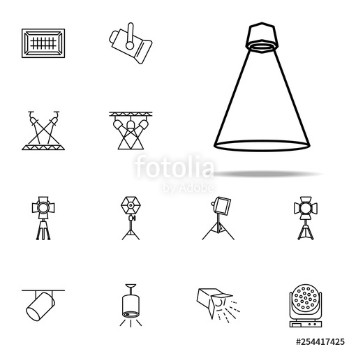 500x500 Light For Stage Lighting Icon Spotlight Icons Universal Set