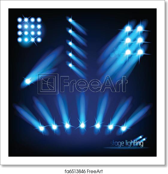 561x581 Free Art Print Of Vector Stage Light Elements A Collection