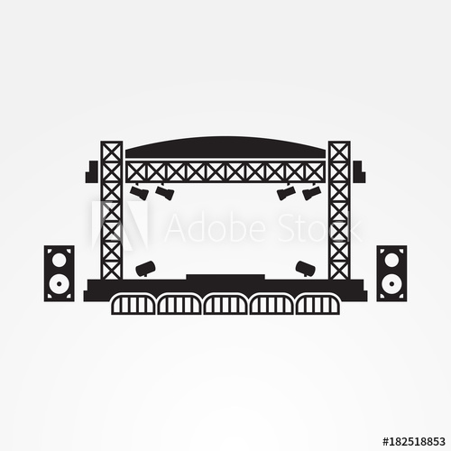 500x500 Outdoor Stage Vector Icon