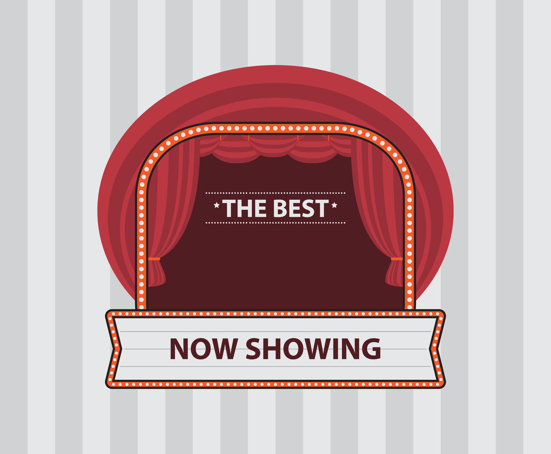 1136x936 Red Lighted Theater Stage Vector Vector Art Graphics