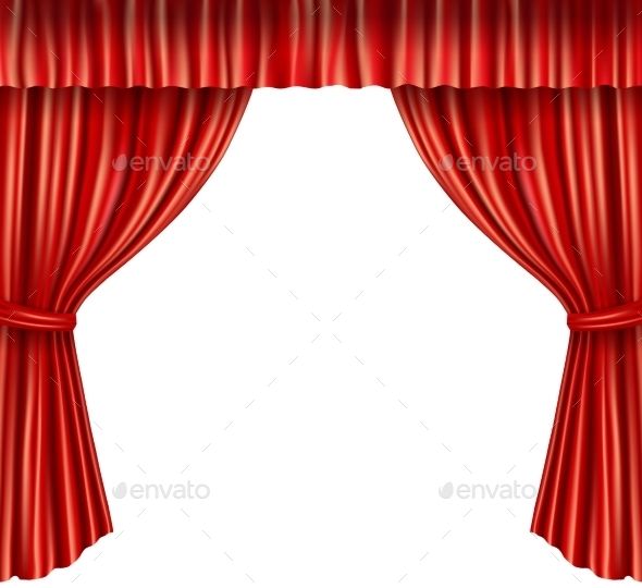 590x540 Theater Curtains Kindergarden Stage Curtains, Curtains Vector