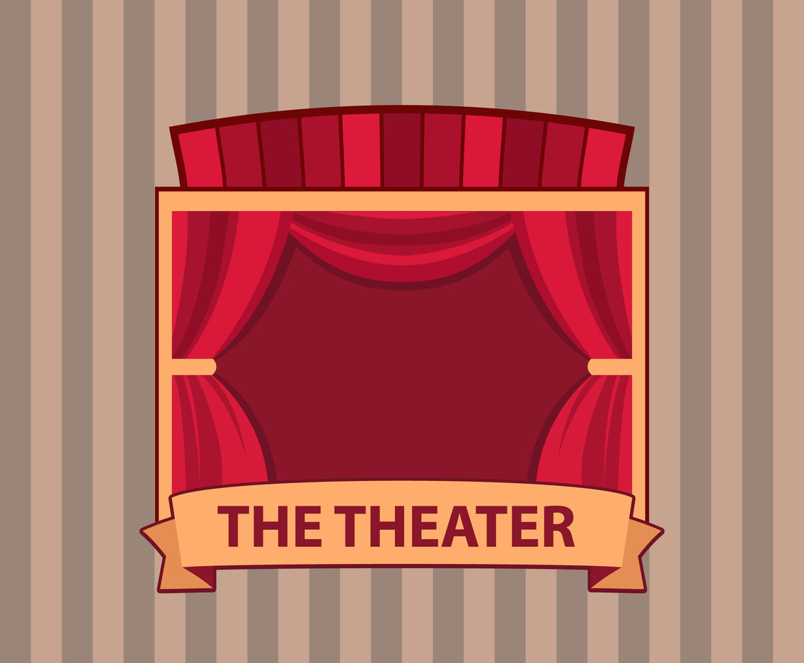 1136x936 Theater Stage Vector Background Vector Art Graphics