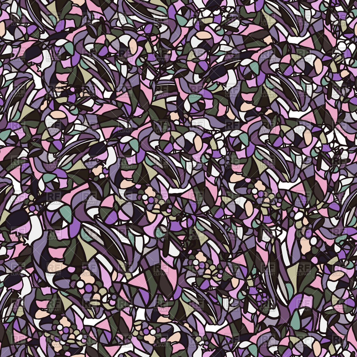 1200x1200 Stained Glass With Seamless Geometric Pattern Vector Image