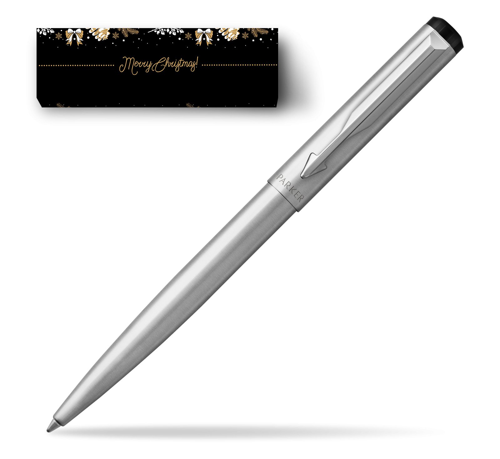 1600x1470 Parker Vector Stainless Steel Ballpoint Pen In Cover Golden Tree