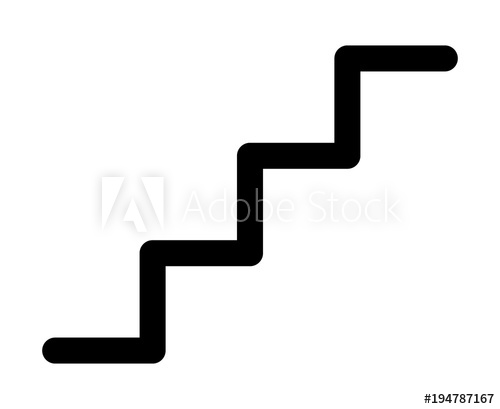 500x409 Staircase, Stairs Or Stairwell Sign Line Art Vector Icon For Print