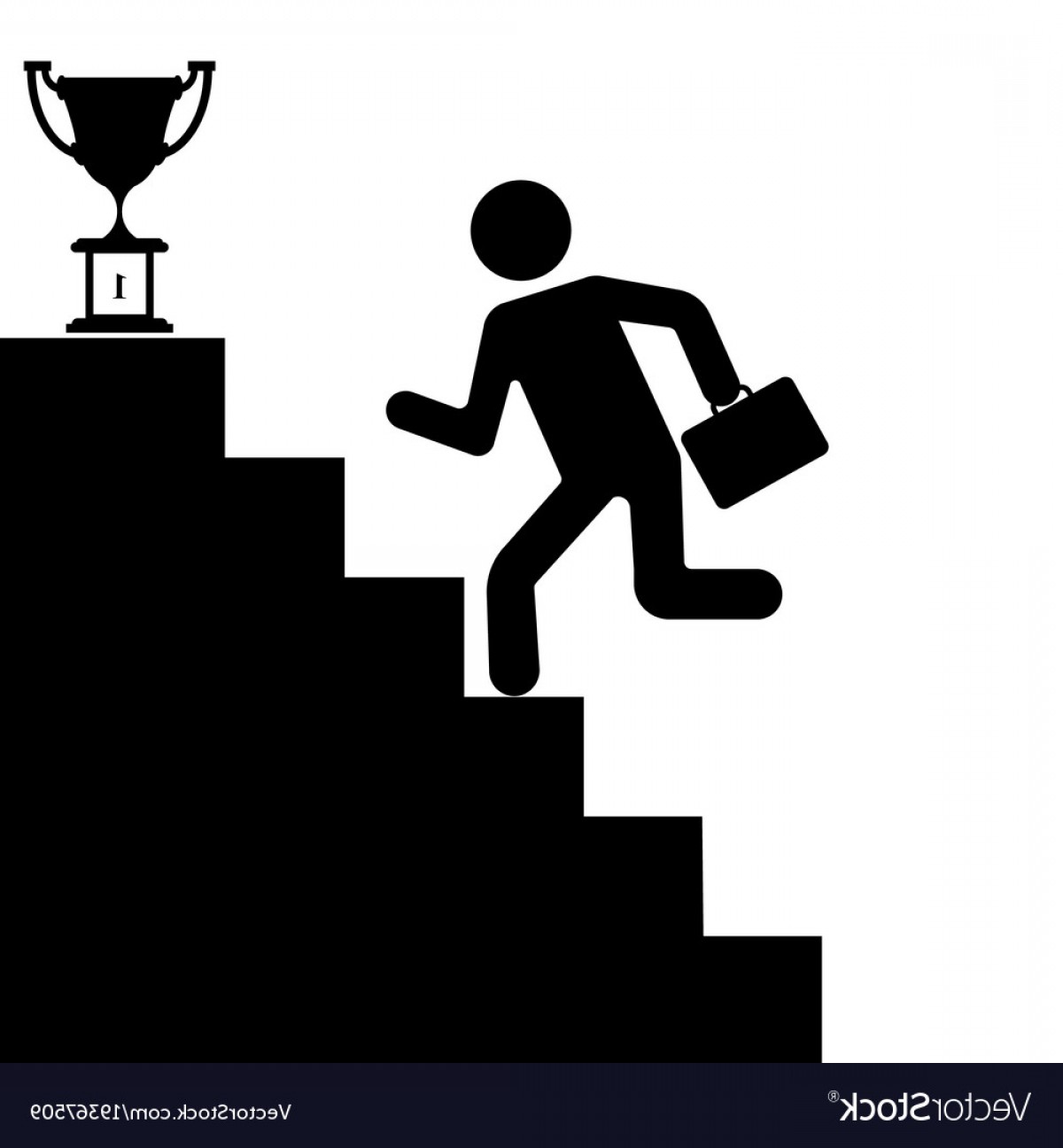 1200x1296 The Human Figure Climbing The Stairs To Success Vector Soidergi
