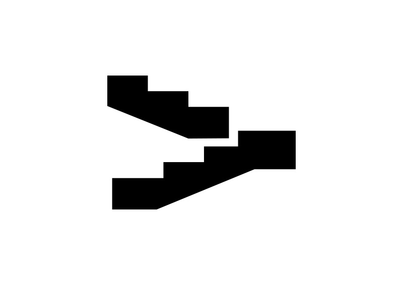 800x566 Black Simple Stairs Vector Icon
