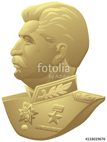 376x500 Joseph Stalin Realistic Vector Portrait Based On The Ussr Medal