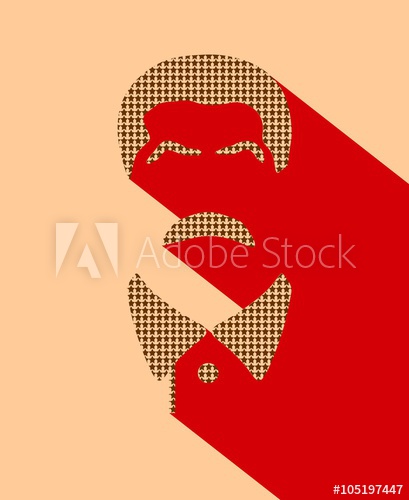 409x500 Vector Portrait Of Joseph Stalin Flat Icon Style