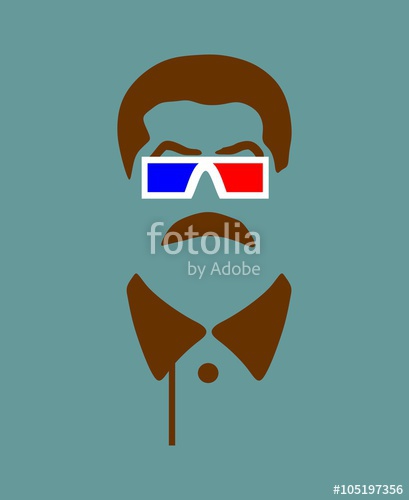 409x500 Vector Portrait Of Joseph Stalin Stereo Glasses Stock Image