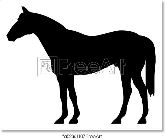 560x470 Free Art Print Of Rearing Up Horse Fine Vector Silhouette