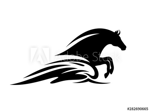500x373 Mythical Sea Horse Jumping In Ocean Wave
