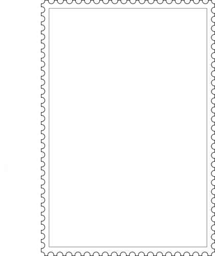 420x500 Postage Stamp Outline