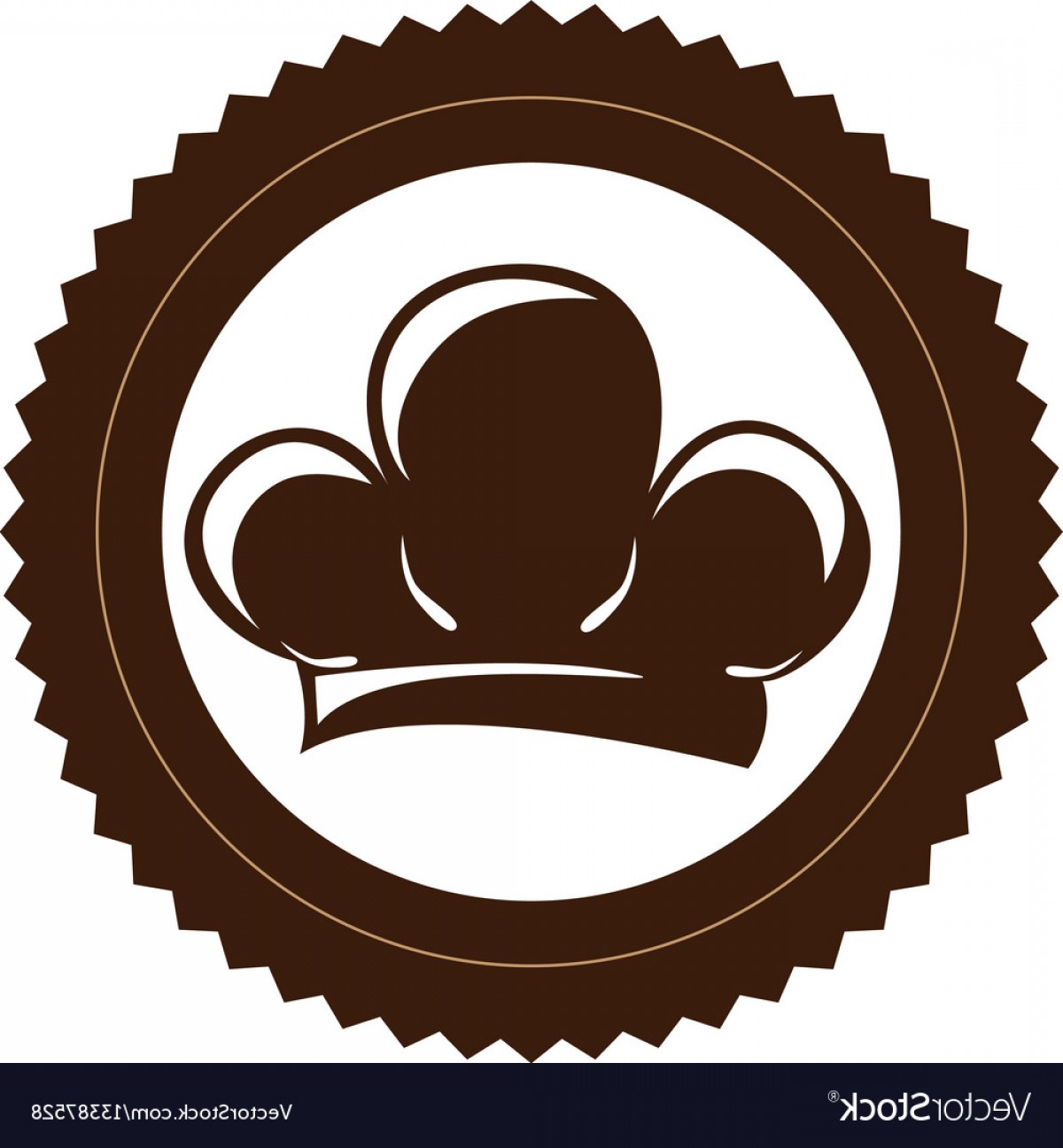 1200x1296 Brown Stamp Border With Silhouette Chef Hat Vector Handandbeak
