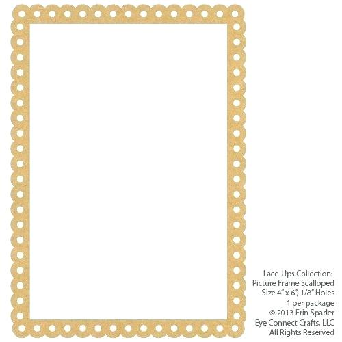 500x500 For Printers Convenience Scalloped Picture Frame Edge Wood Frames