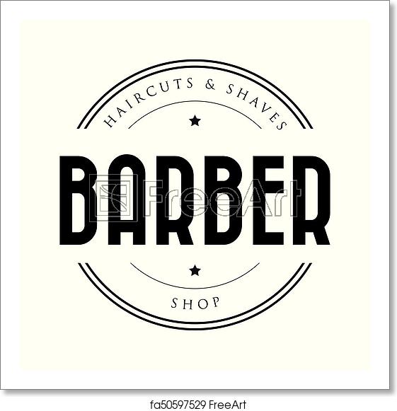 561x581 Free Art Print Of Barber Shop Vintage Stamp Logo Barber Shop