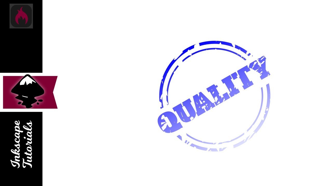 1280x720 Inkscape Tutorial Vector Rubber Stamp Logo