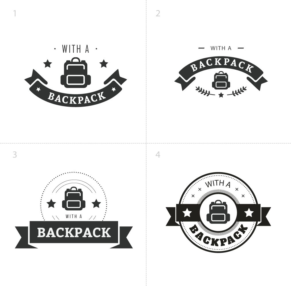 1013x998 Logo Design For Travelling Company With A Backpack Logo