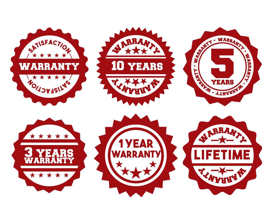 1136x936 Warranty Stamp Vector Set Vector Art Graphics