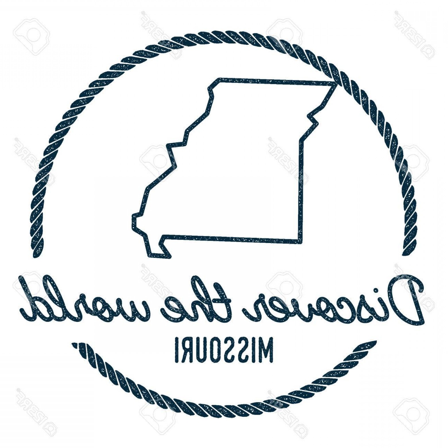 1560x1560 Photostock Vector Missouri Map Outline Vintage Discover The World