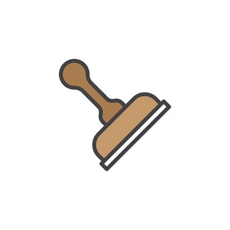 450x450 Stamp Filled Outline Icon, Line Vector Sign, Linear Colorful