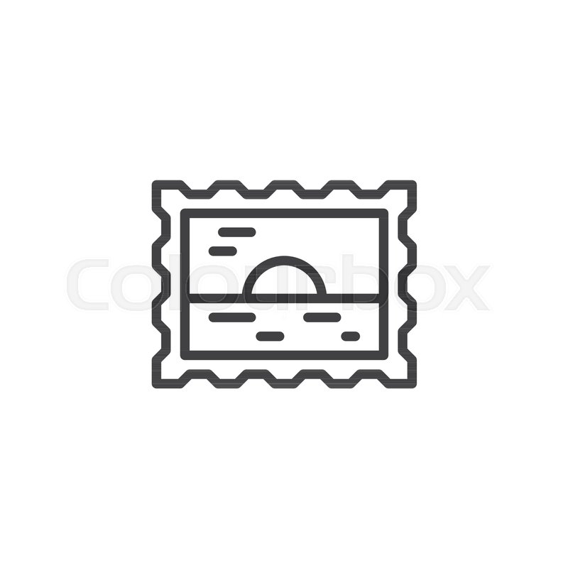 800x800 Travel Passport Stamp Outline Icon Stock Vector Colourbox