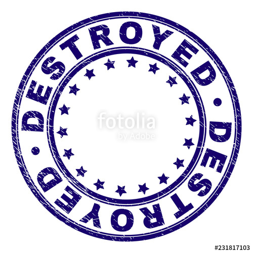 Destroyed Stamp Seal Watermark With Distress Texture Designed 500x500 Destroyed Stamp Seal Watermark With Distress Texture Designed