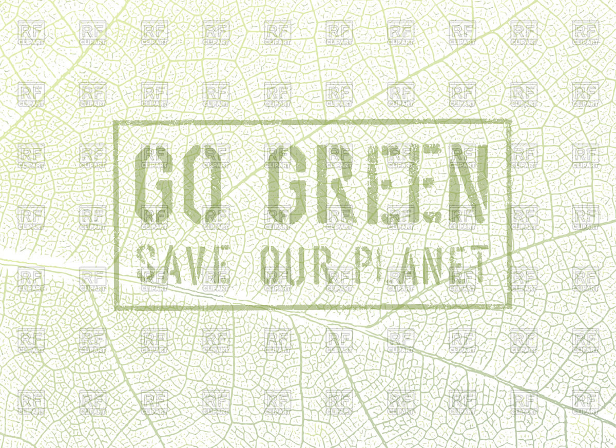 1200x873 Go Green Stamp On Leaf Texture Vector Image Of Backgrounds