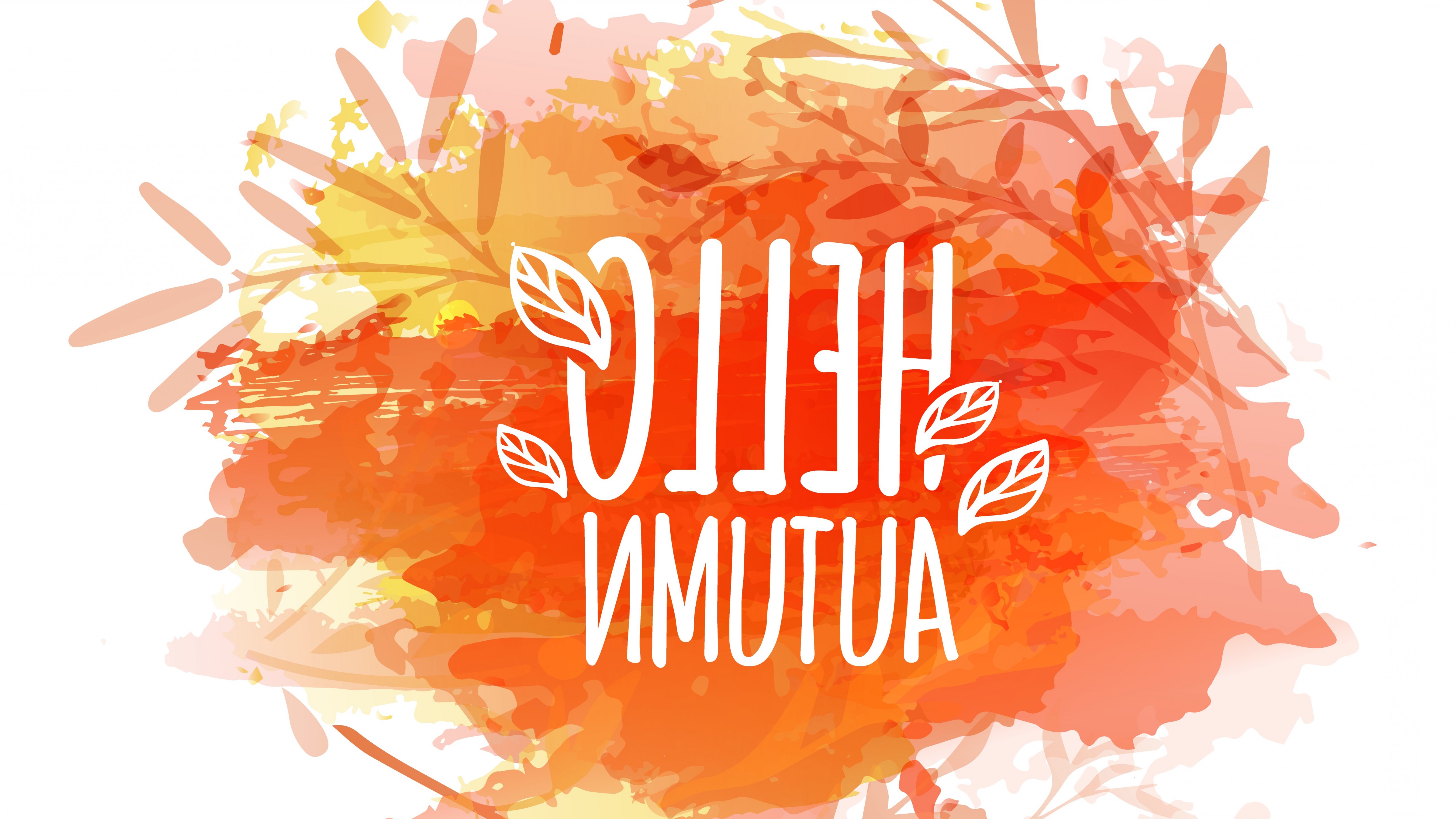 6208x3494 Template Design Of Logo Stamp Silhouette Hello Autumn Watercolor