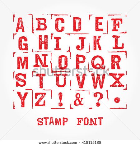 450x470 Vector Stamp Font With Grunge Texture Vector Isolated Grunge