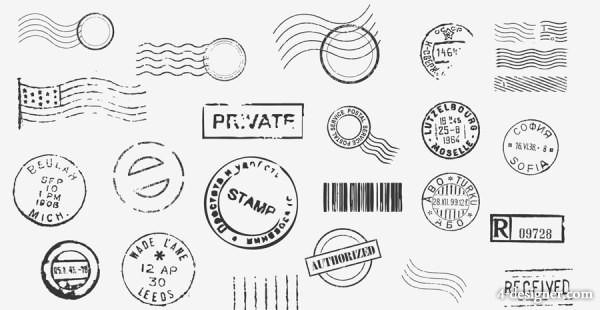600x310 Designer Stamp Stamp Vector Material