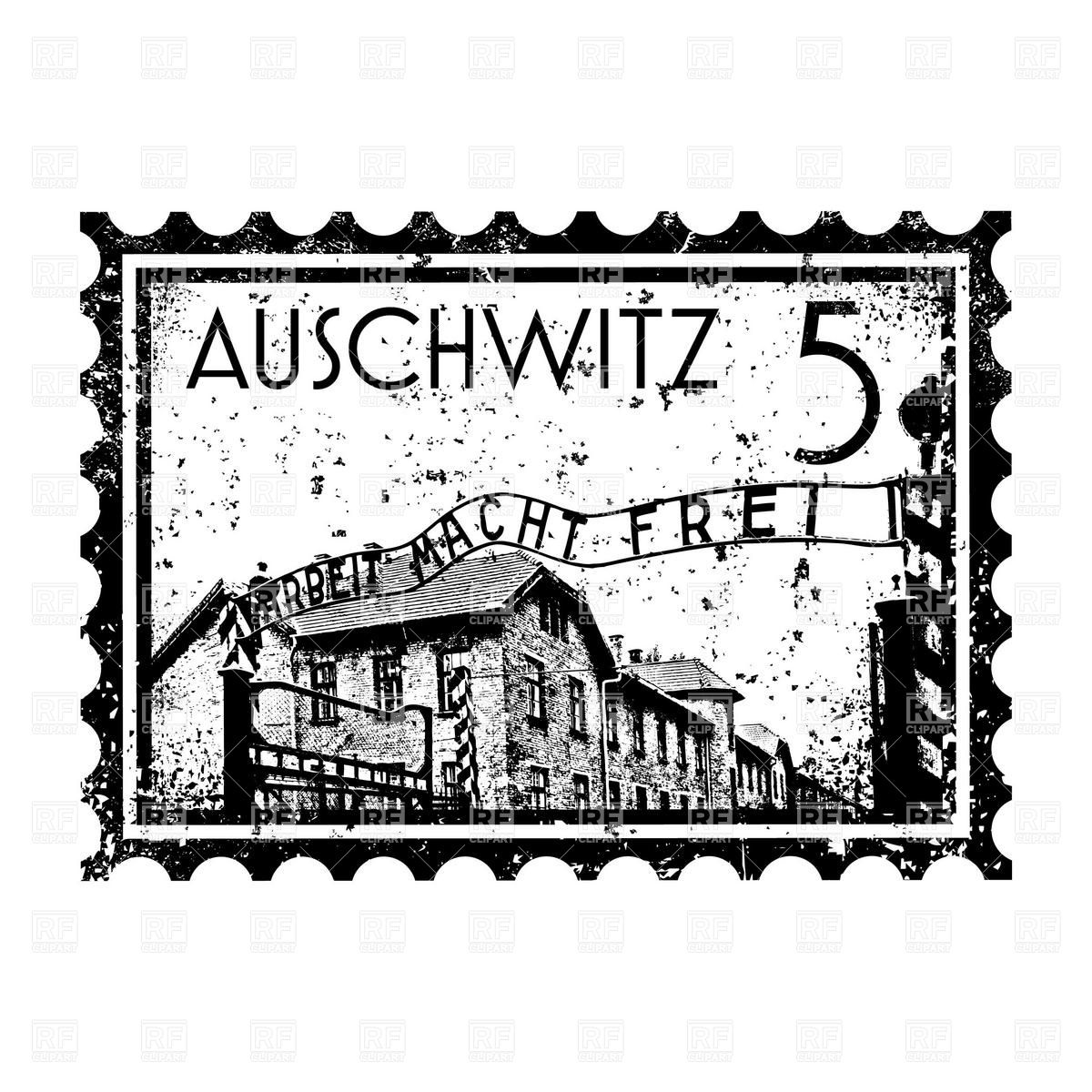 1200x1200 Auschwitz Postage Stamp Vector Image Of Travel Myvector