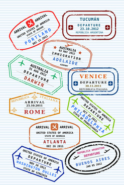 247x368 Passport Stamps Vector Free Vector Download