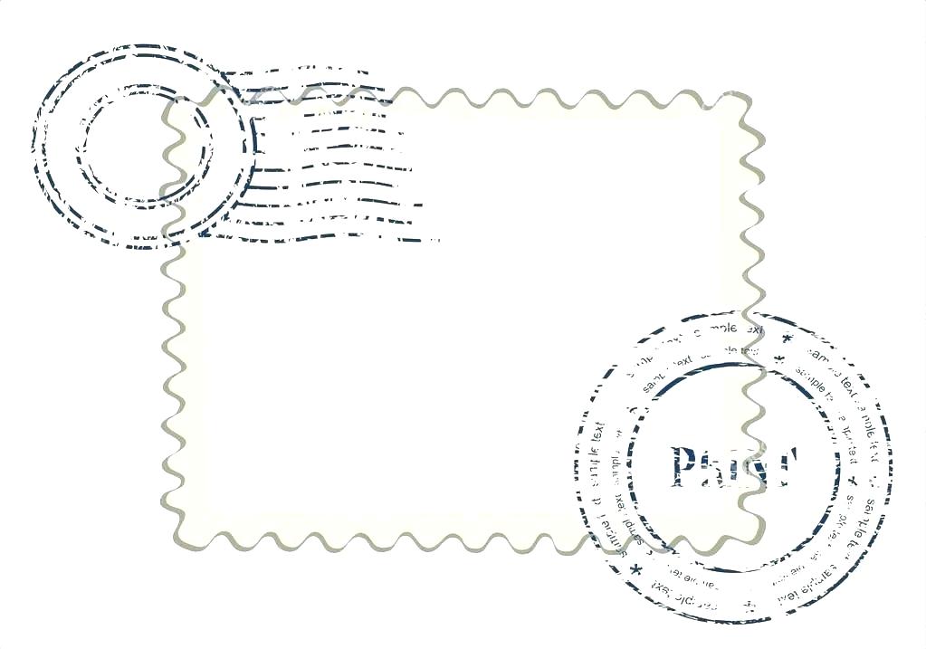 1023x717 Postage Stamp Vector Blank Square Stock Royalty Free Template Post